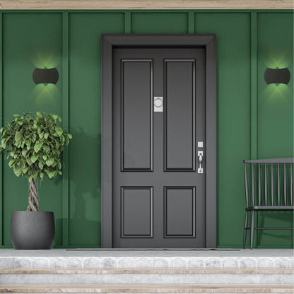 Black 4 way Up Down Outdoor Modern LED Wall Light
