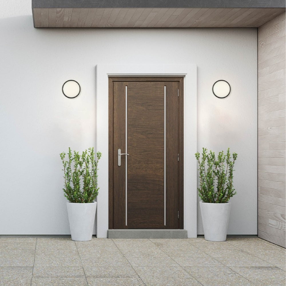 Black Ring Moonlight Outdoor Modern LED Wall Light