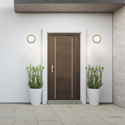 Black Ring Moonlight Outdoor Modern LED Wall Light