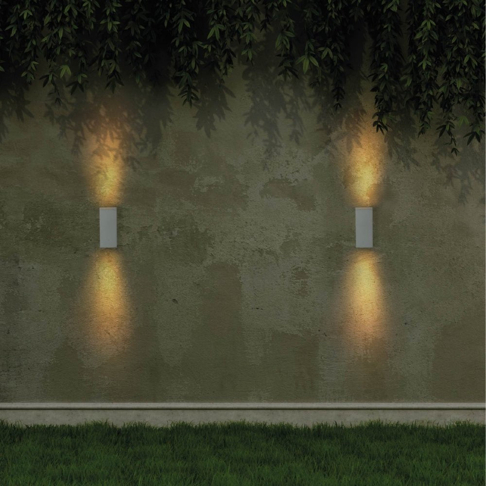 Cuboid Wall Lamp IP44 GU10 Grey