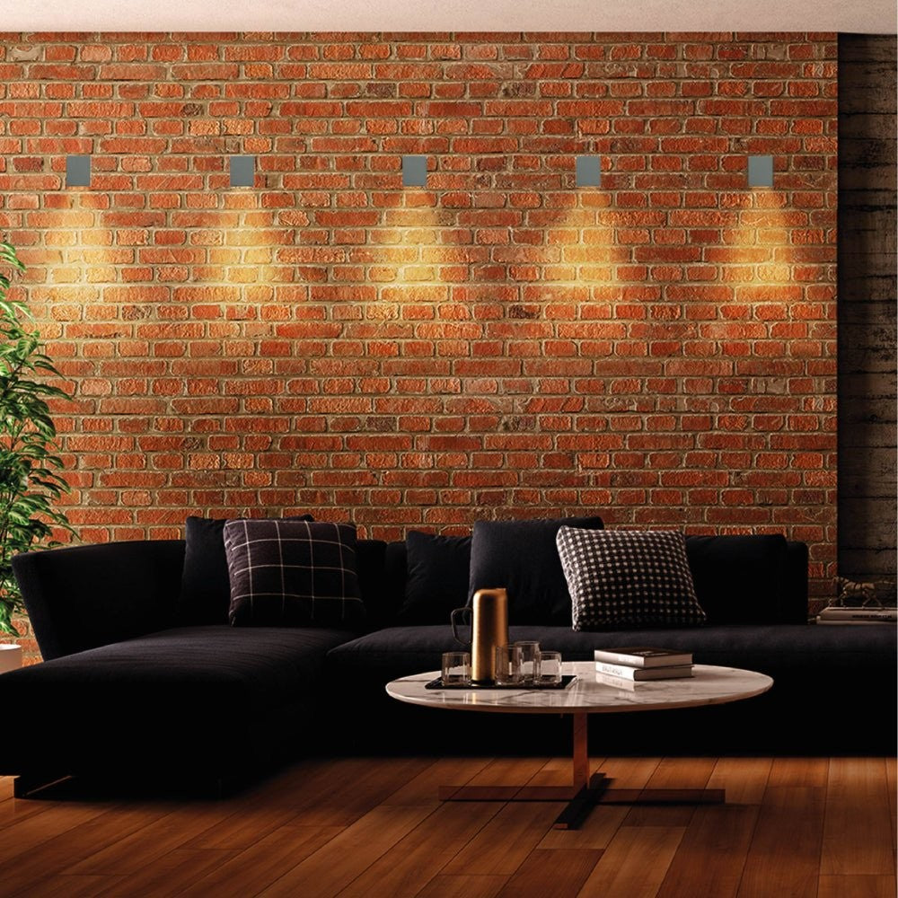 Cuboid Wall Lamp IP44 GU10 Grey