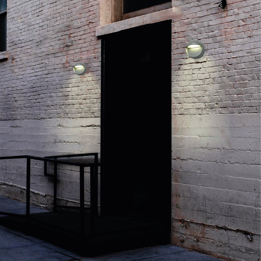 LED Diecast Aluminium Round Stair and Wall Light 5W IP54 Grey