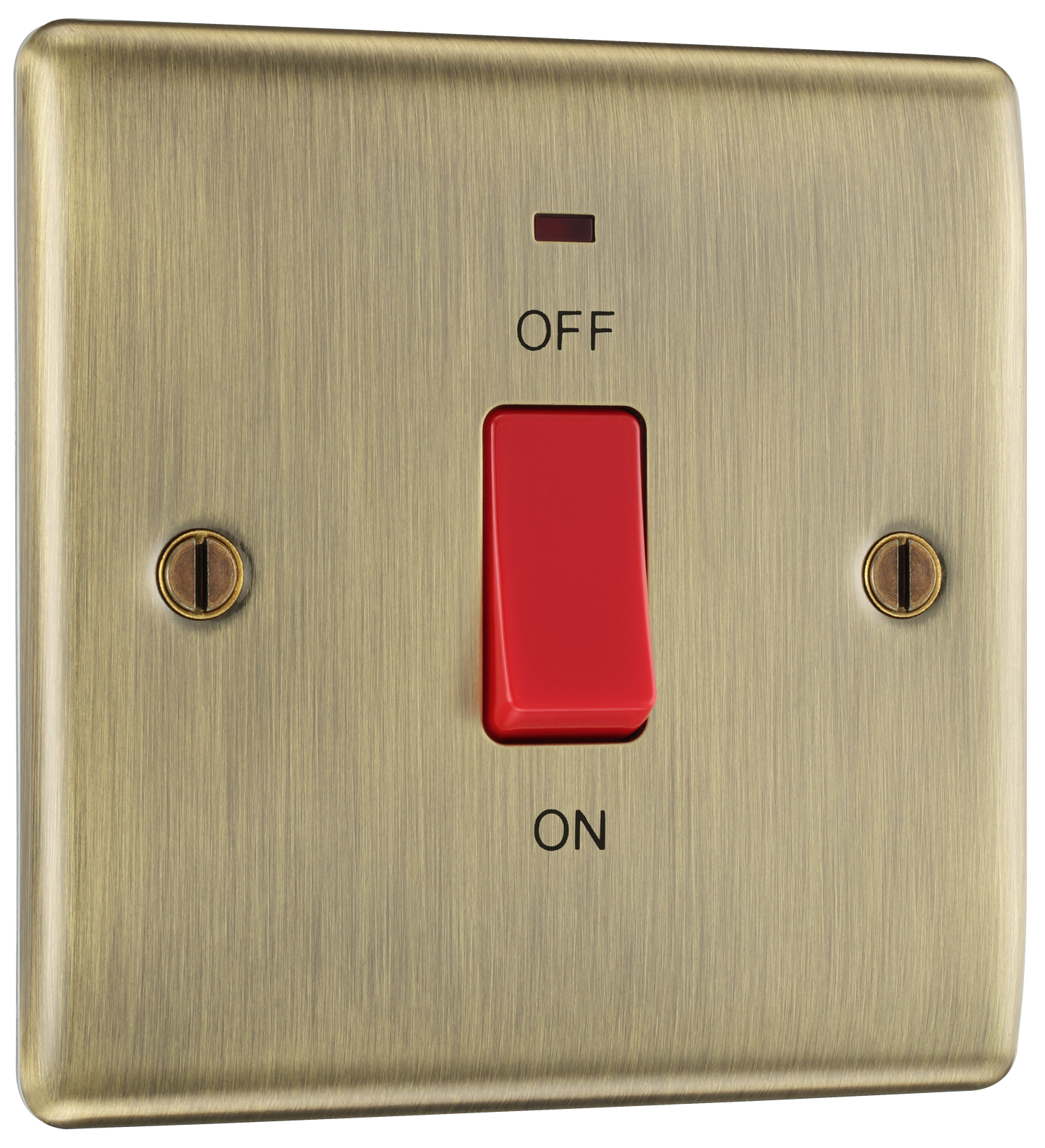 BG Nexus Metal Antique Brass 45A Double Pole Switches