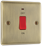 BG Nexus Metal Antique Brass 45A Double Pole Switches