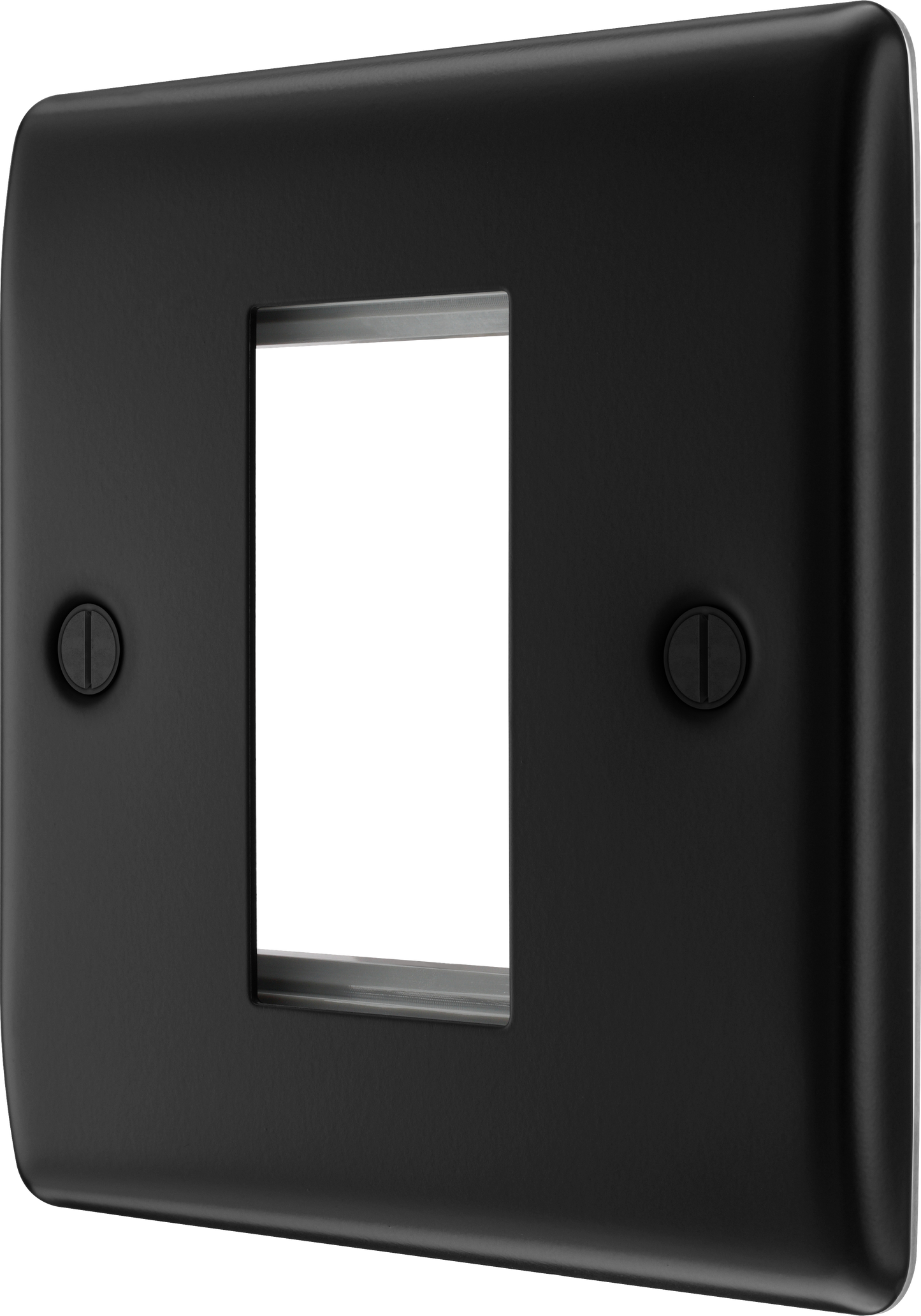 BG Nexus Metal Matt Black Euro Module Front Plate