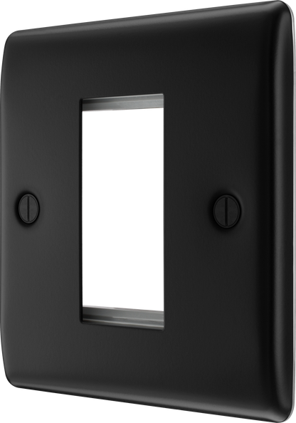 BG Nexus Metal Matt Black Euro Module Front Plate