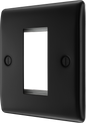 BG Nexus Metal Matt Black Euro Module Front Plate