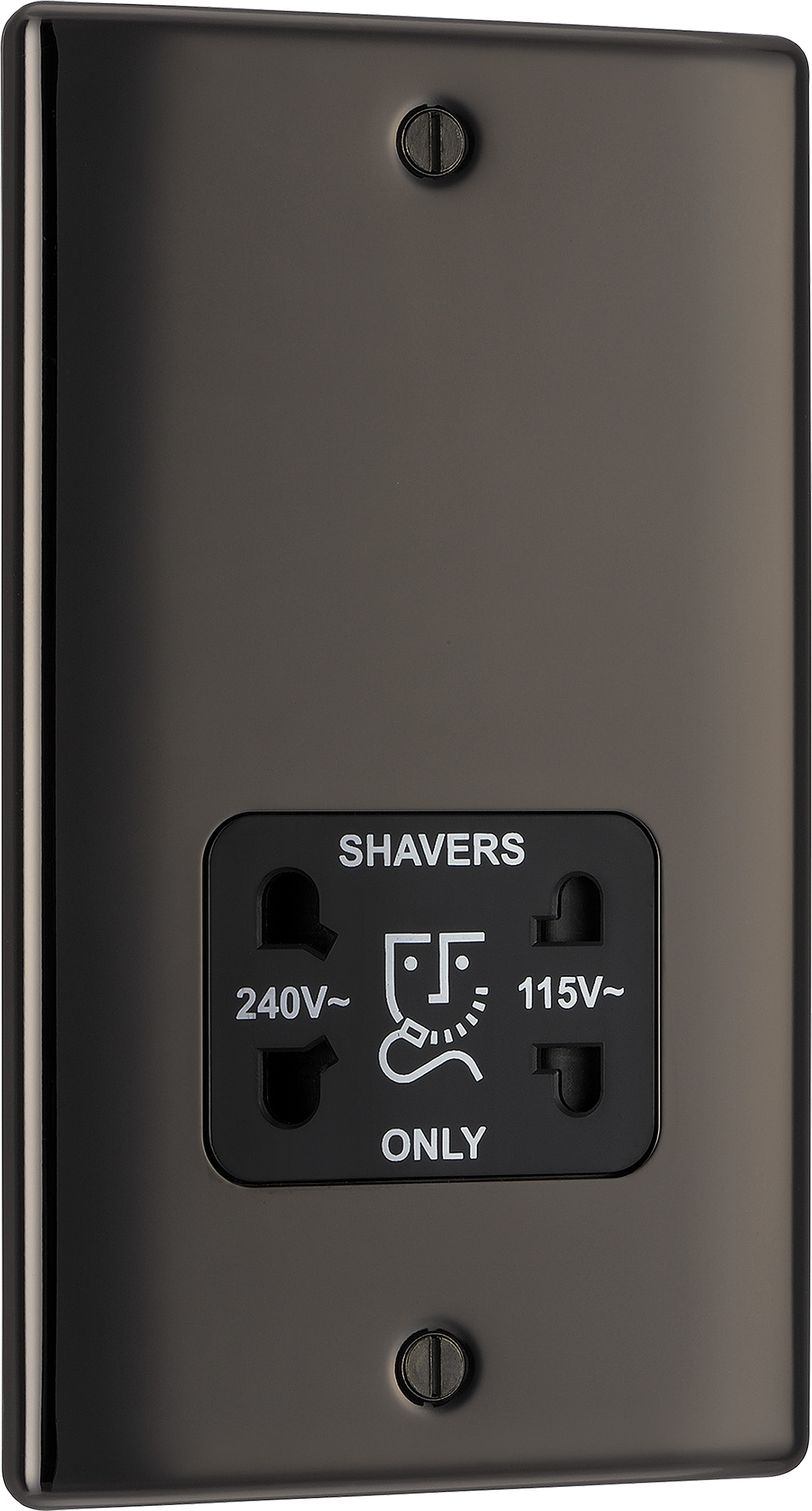 BG Nexus Metal Black Nickel Shaver Socket