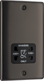 BG Nexus Metal Black Nickel Shaver Socket