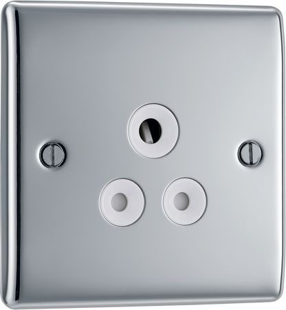 BG Nexus Metal Polished Chrome Round Pin Socket