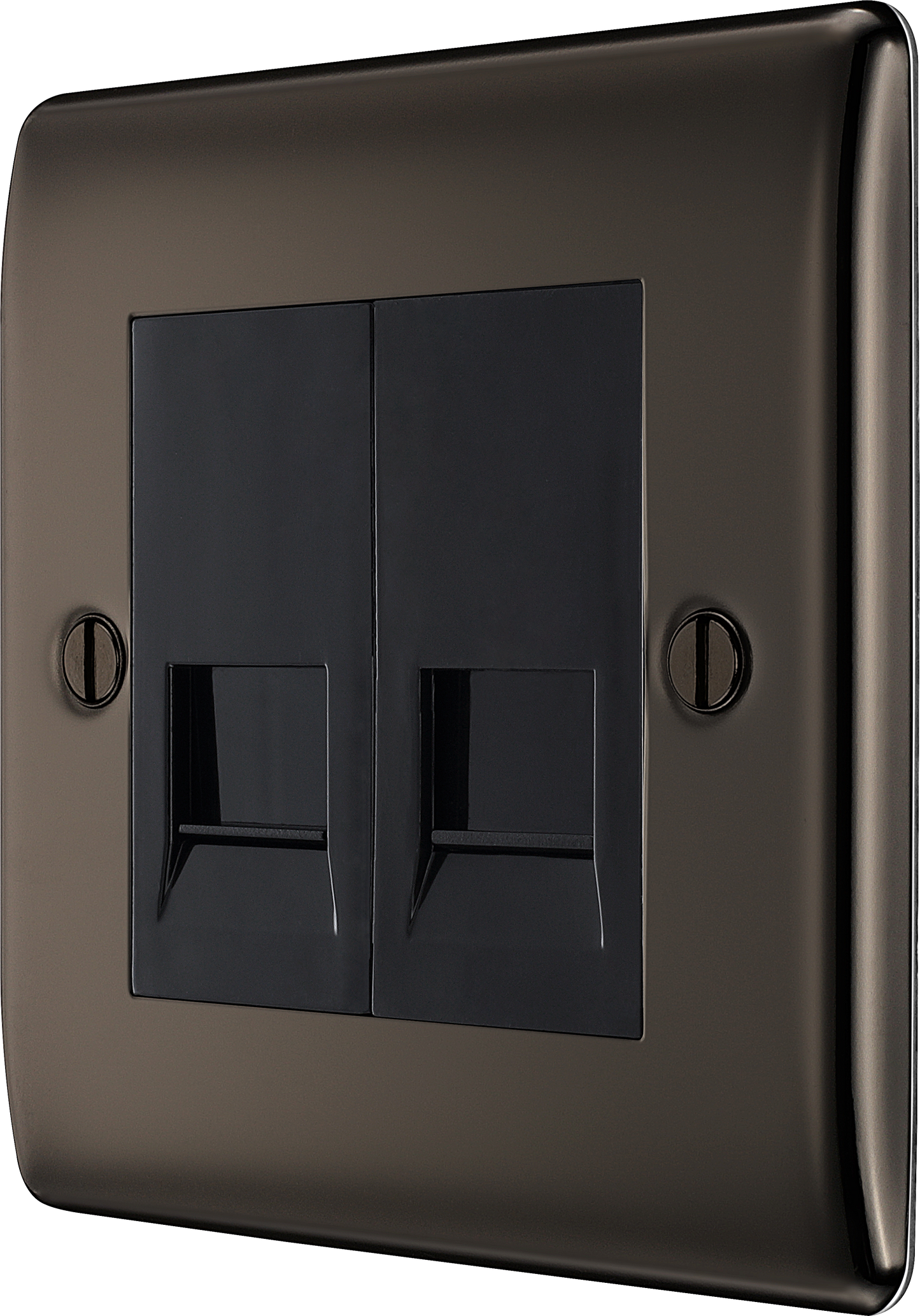 BG Nexus Metal Black Nickel Telephone & Data Outlet
