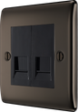 BG Nexus Metal Black Nickel Telephone & Data Outlet