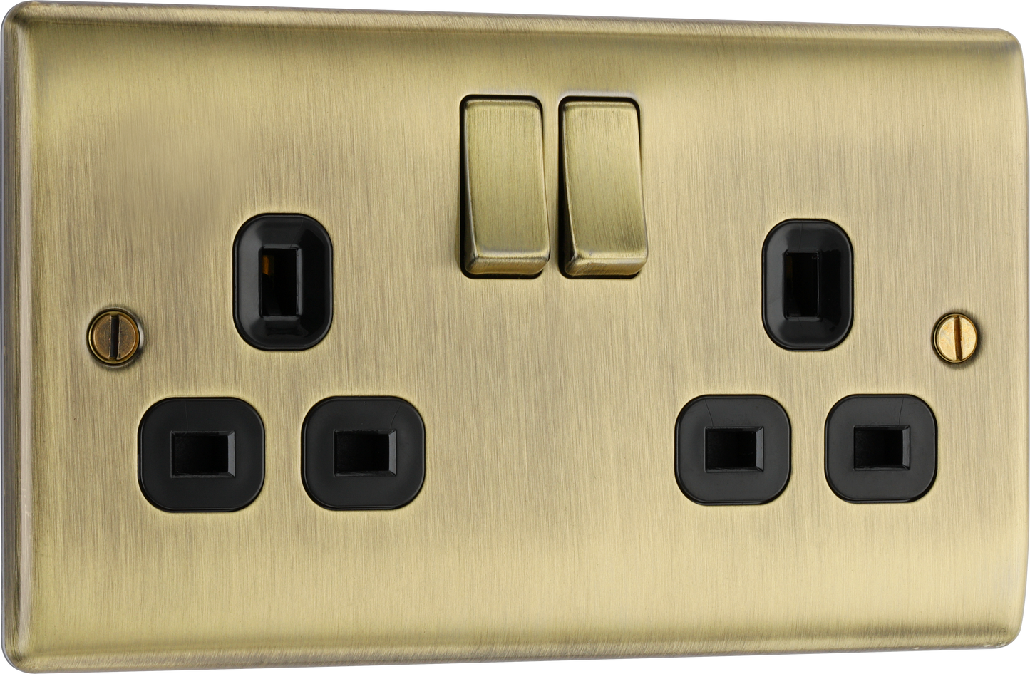 BG Nexus Metal Antique Brass 13A Sockets