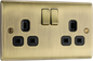 BG Nexus Metal Antique Brass 13A Sockets
