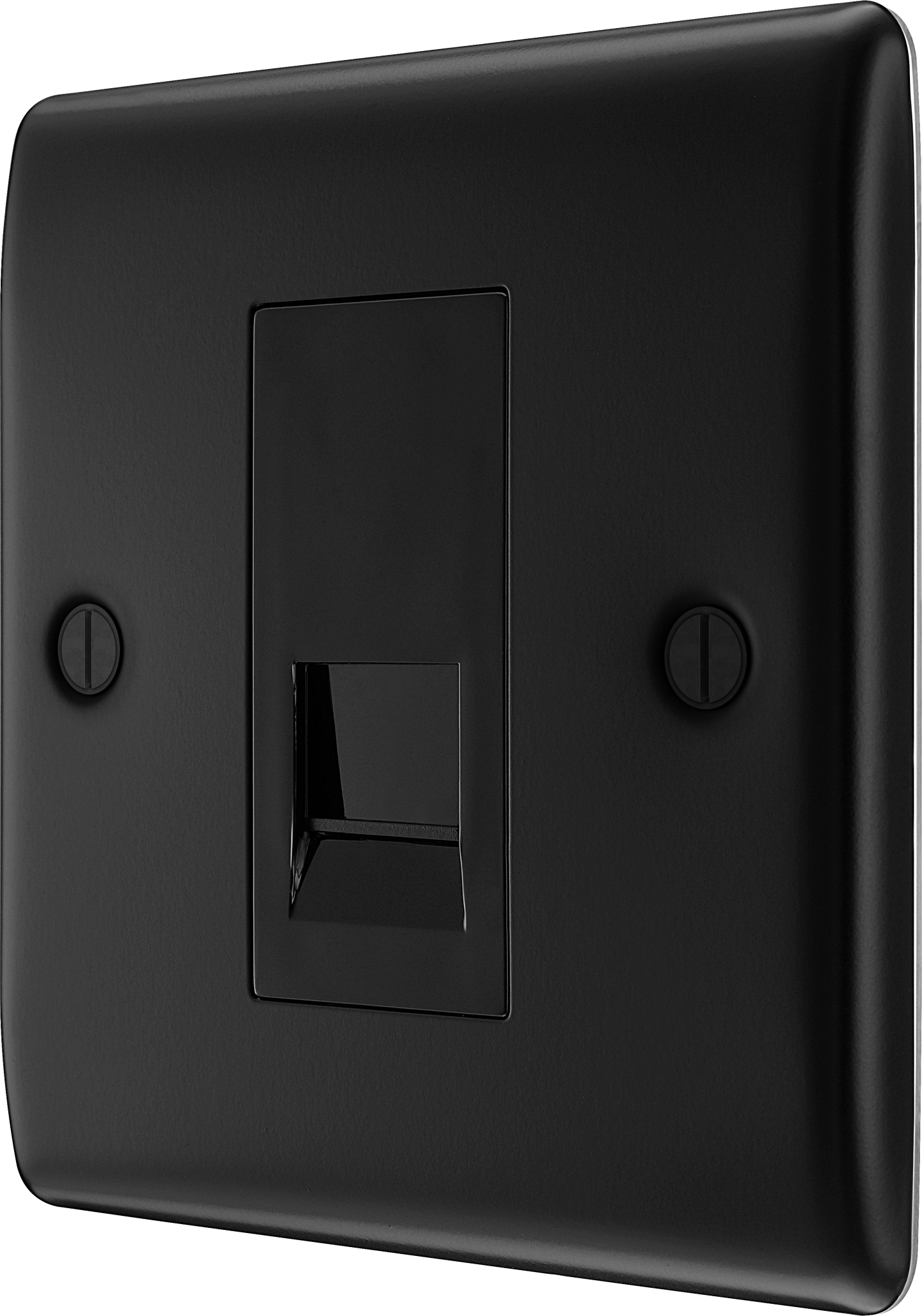 BG Nexus Metal Matt Black Telephone & Data Outlet
