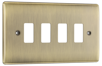 BG Nexus Metal Antique Brass Grid Front Plates