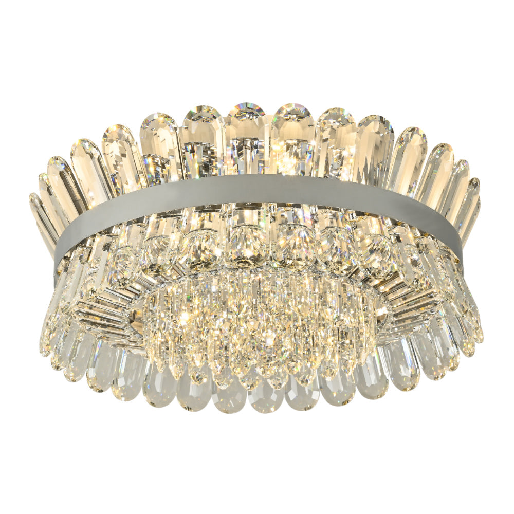 Flush Ring Crystal Deluxe Chandelier Ceiling Light