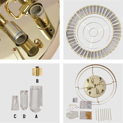 Flush Ring Crystal Deluxe Chandelier Ceiling Light