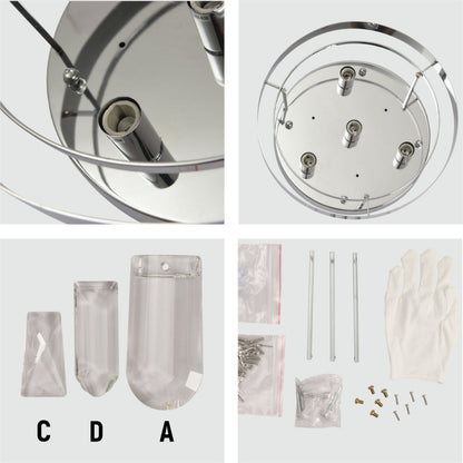 Flush Ring Crystal Deluxe Chandelier Ceiling Light