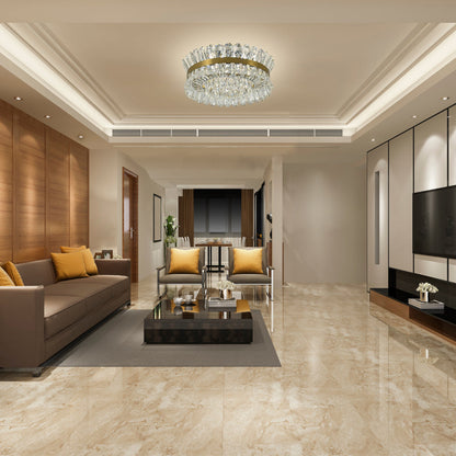 Flush Ring Crystal Deluxe Chandelier Ceiling Light