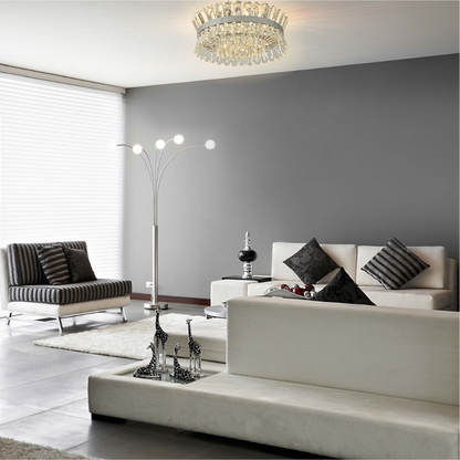 Flush Ring Crystal Deluxe Chandelier Ceiling Light