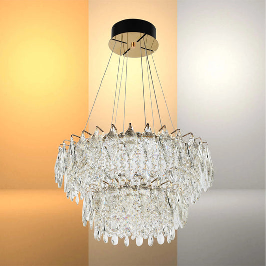 Gold Crystal Chandelier – Round and Oval