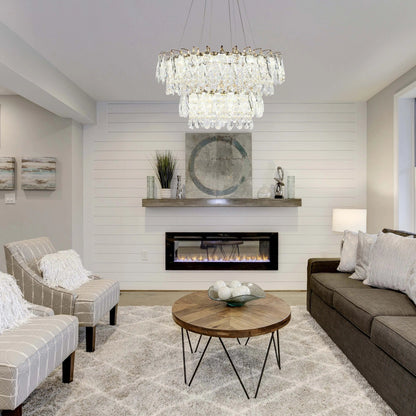 Gold Crystal Chandelier – Round and Oval