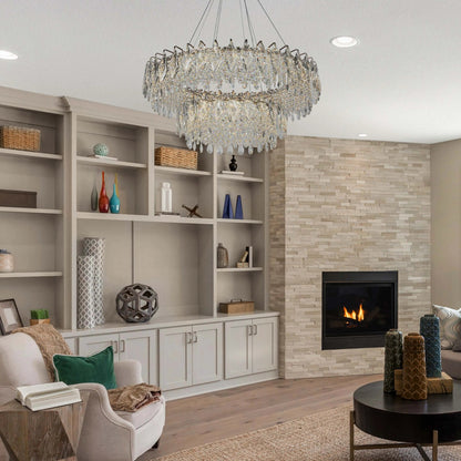 Gold Crystal Chandelier – Round and Oval