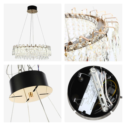 Gold Crystal Chandelier – Round and Oval