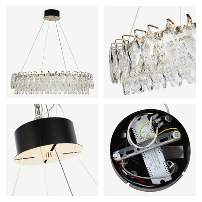 Gold Crystal Chandelier – Round and Oval