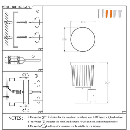 HaloGlow LED Wall Lantern – Warm White 12W