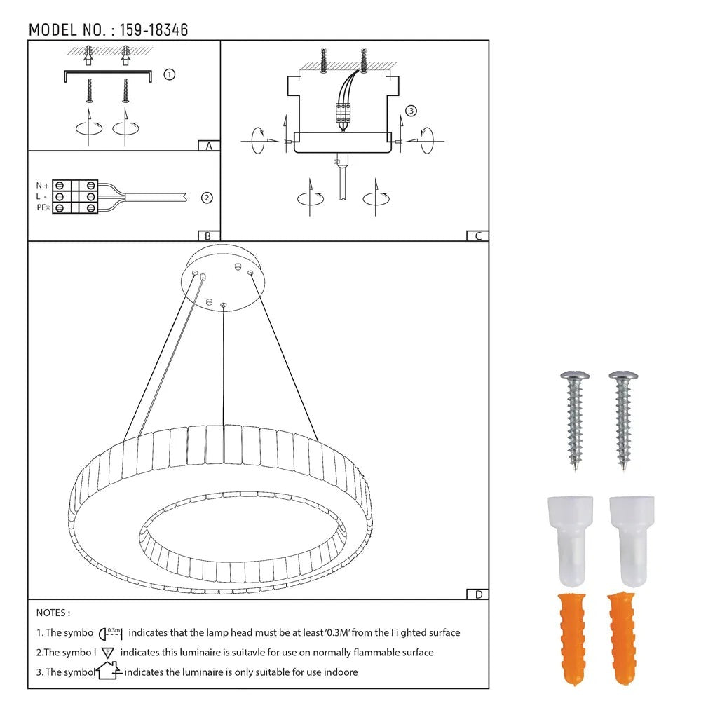 Helix Crystal LED Chandelier with Dimpled Chrome Finish 80W