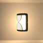 Hourglass Black Plastic LED Outdoor Wall Light 15W Cool White