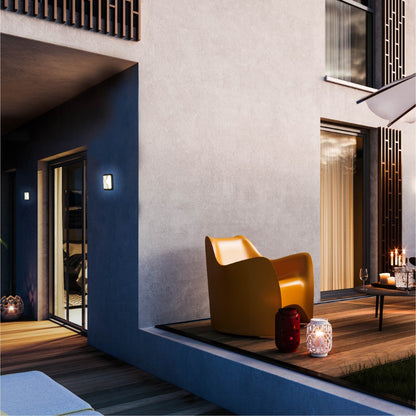 Hourglass Black Plastic LED Outdoor Wall Light 15W Cool White