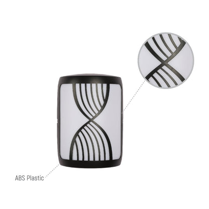 Hourglass Black Plastic LED Outdoor Wall Light 15W Cool White