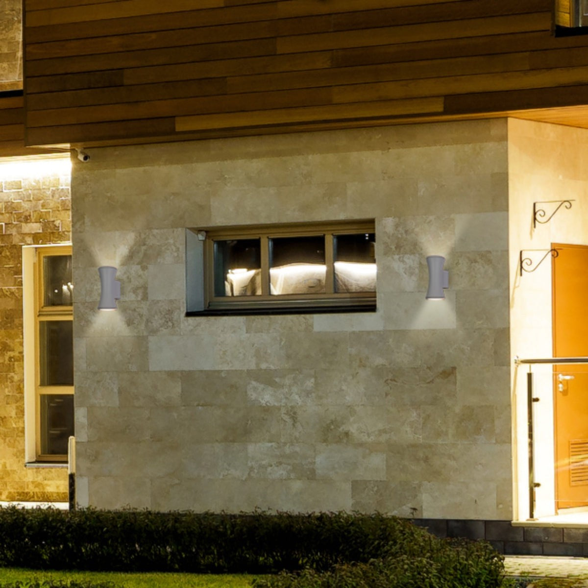 Hourglass Up Down Aluminium Outdoor Wall Light GU10