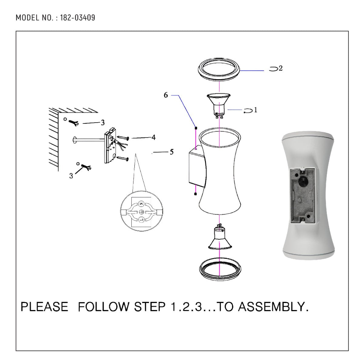 Hourglass Up Down Aluminium Outdoor Wall Light GU10