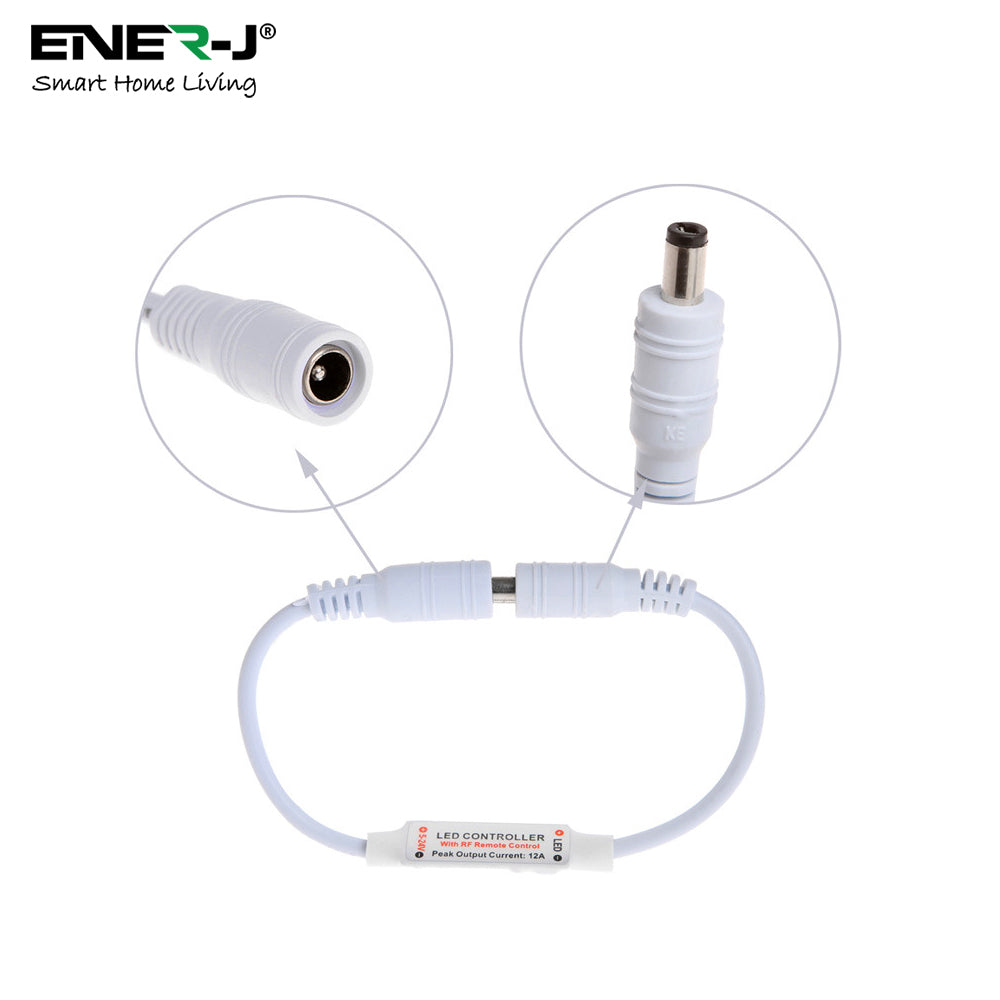 RF Mini Dimming Controller with 11 Key Remote for Single Colour 12V/24V LED Strip Lights