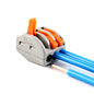 3 Way Lever Connector (100pc pack) - 3-Way Spring Terminal Block Reusable Electric Cable Wire Connector 100 Pcs