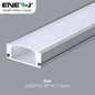 17.3mm x 7.59mm Aluminum Channel Profile with PC Cover - 2m Length, Silver