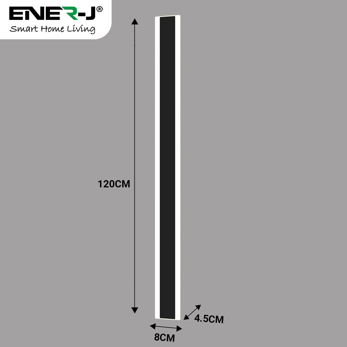 Ener-J 120 x 8 cms size Outdoor Acrylic Wall Lights, 60W Waterproof IP65 CCT Changing & Dimming through remote