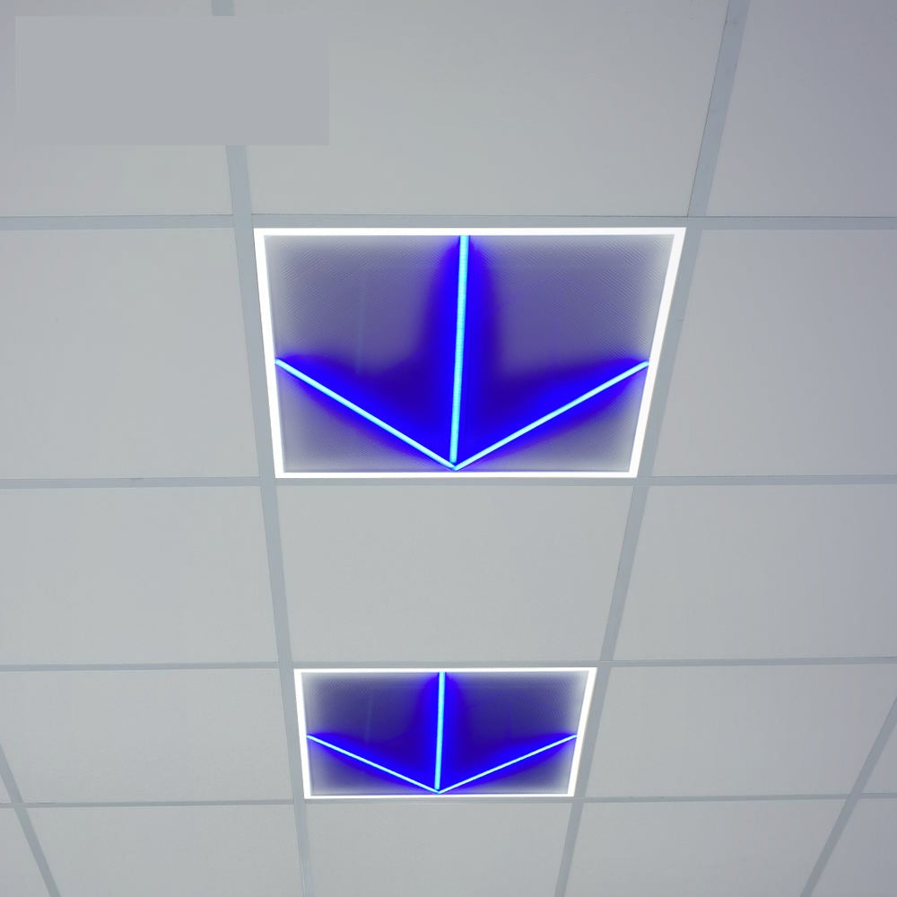 60x60cm LED Frame Panel Light, Blue Arrow Design, 40W 4000LM, 6000K
