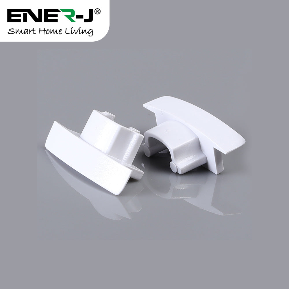 17.3mm x 7.59mm Aluminum Channel Profile with PC Cover - 2m Length, Silver