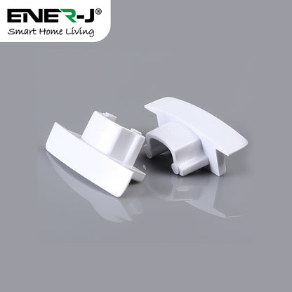 17.3mm x 7.59mm Aluminum Channel Profile with PC Cover - 2m Length, Silver