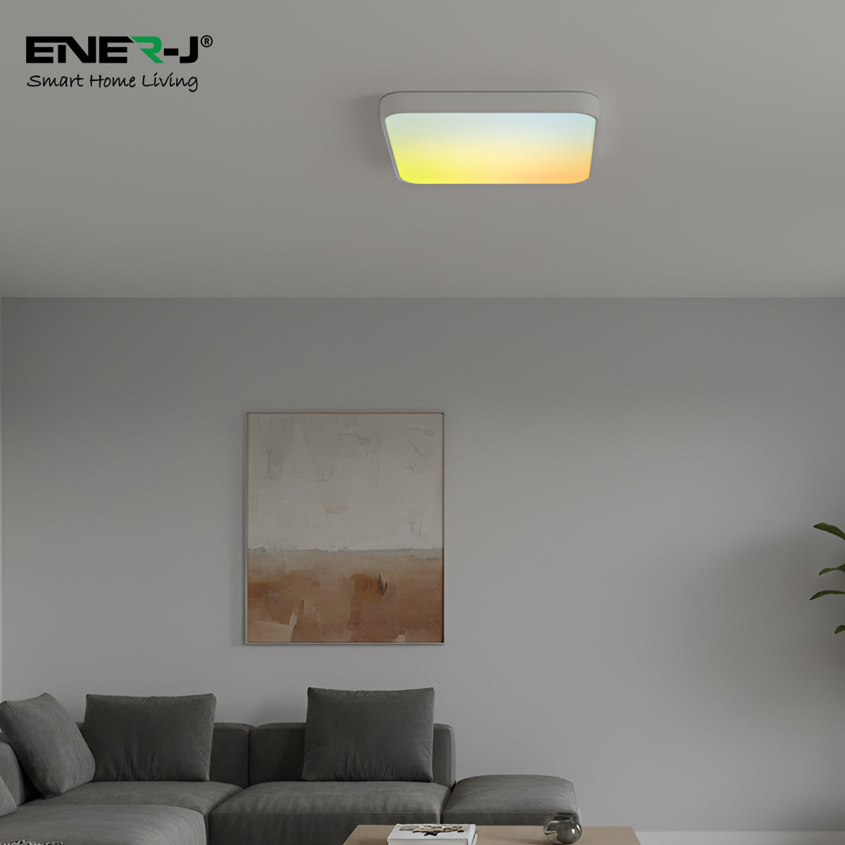 80W RGBIC Square Sky Ceiling Light, 500mm, White