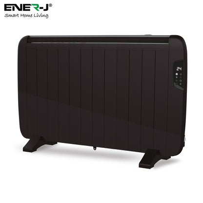 Smart Electric Radiator Heater 2000W WiFi App Control Black Slimline Freestanding or Wall Mounted