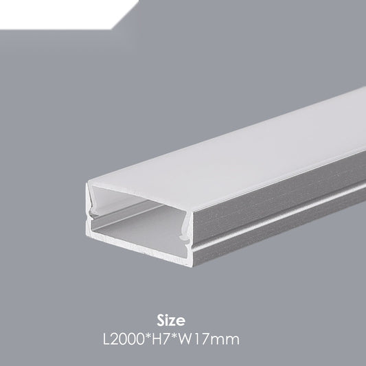 17mm x 7mm Aluminium LED Profile with PC Cover - 2m Kit (1mm Thickness) – Ener-J