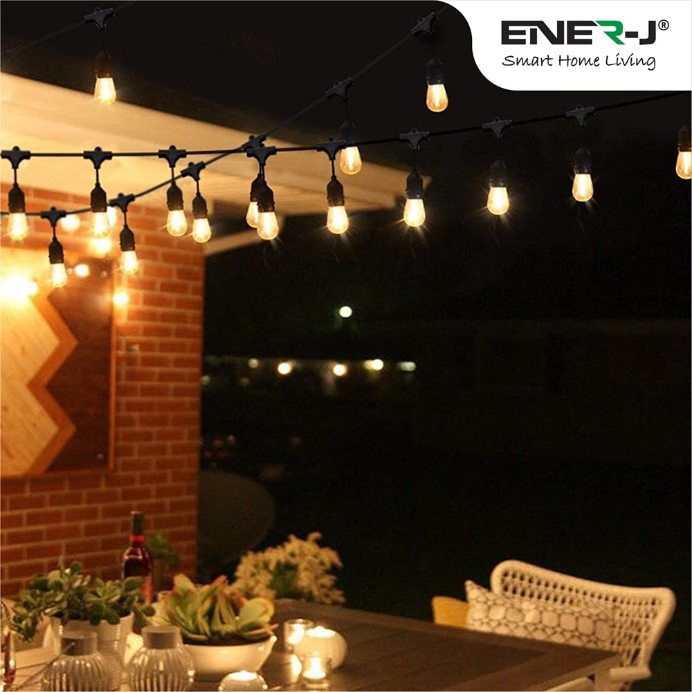 Ener-J LED Filament Bulb String Light Kit 10.2 meters (inc 10x2W Filament LED Lamps)