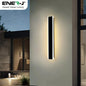 Ener-J 60 x 8 cms size Outdoor Acrylic Black Wall Lights, 12W Waterproof IP65 Warm White