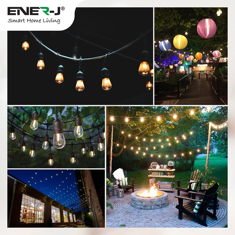Ener-J LED Filament Bulb String Light Kit (inc 15x2W Filament LED Lamps)
